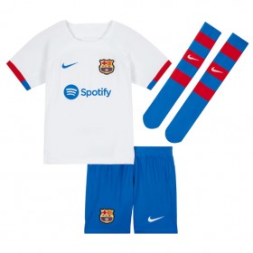 Fotballdrakt Barn Barcelona Pedri Gonzalez #8 Bortedraktsett 2023-24 Kortermet (+ Korte bukser)